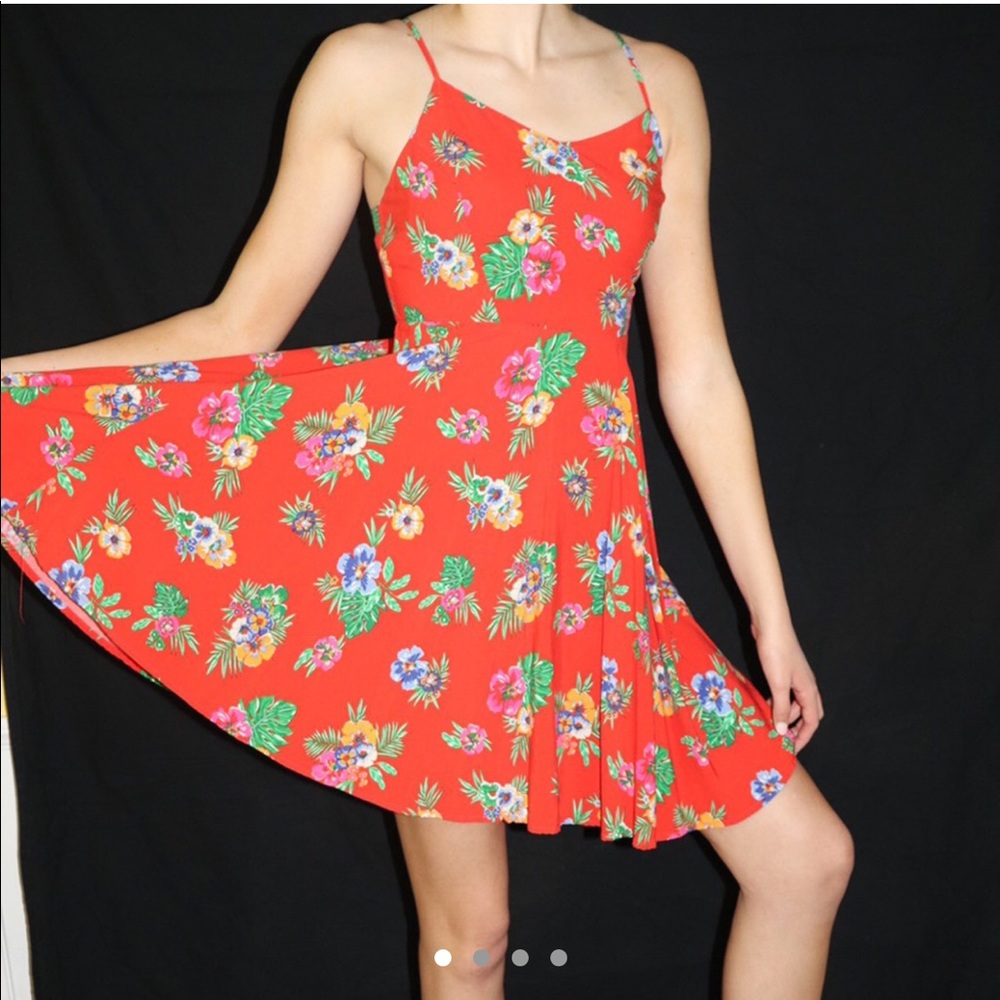 Red Floral Dress